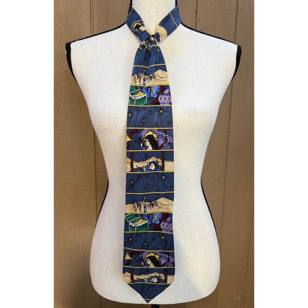 EAGLES WINGS Mens Necktie Christian Nativity Angel Jesus Wise Men Preacher Tie